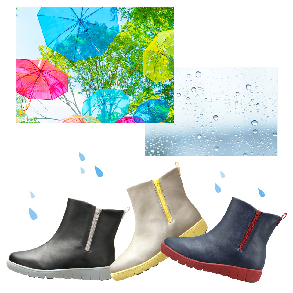 雨の日も楽しくお出かけできる防水ブーツ