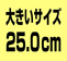 大きいサイズ25cm対応