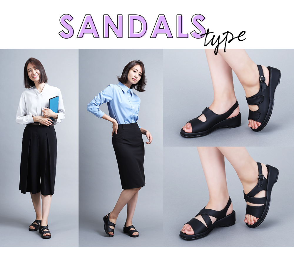 Tireless comfort with excellent sense of stability! Pansy office sandals