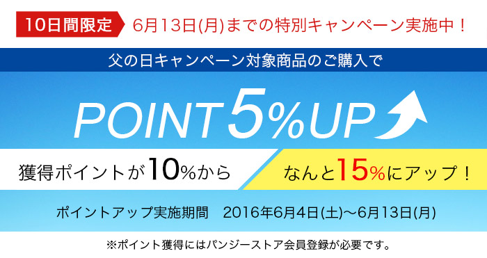 ポイント5%アップキャンペーン