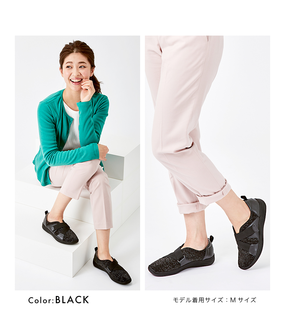 【モデル】着用カラー：ブラック　サイズ：Mサイズ