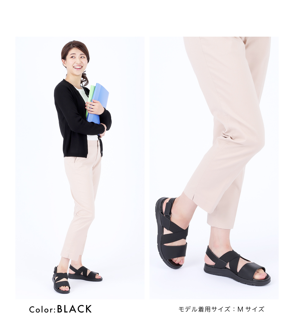 【モデル】着用カラー：ブラック　サイズ：Mサイズ